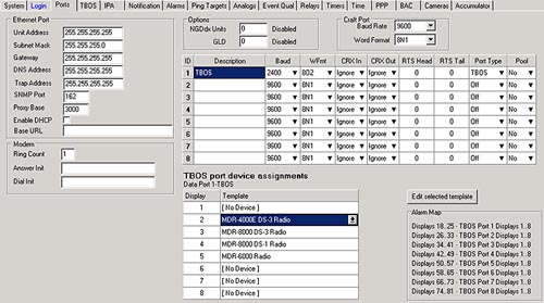 NetMediator T2S TBOS alarm collection configuration software